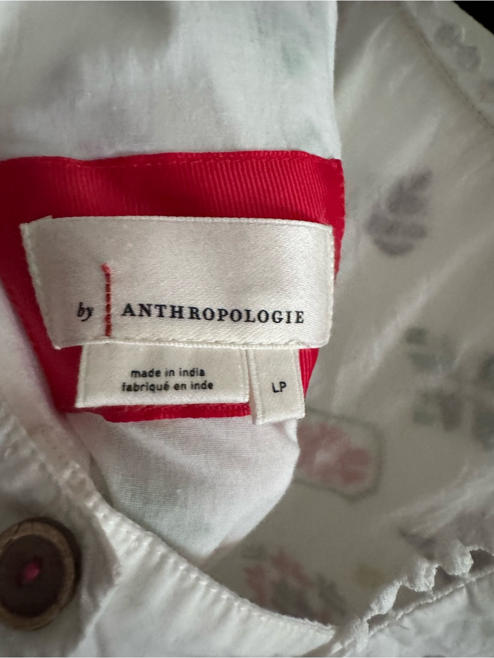 Anthropologie White 100% embroidered cotton lined dress LP EUC 1 small spot - Picture 5 of 7
